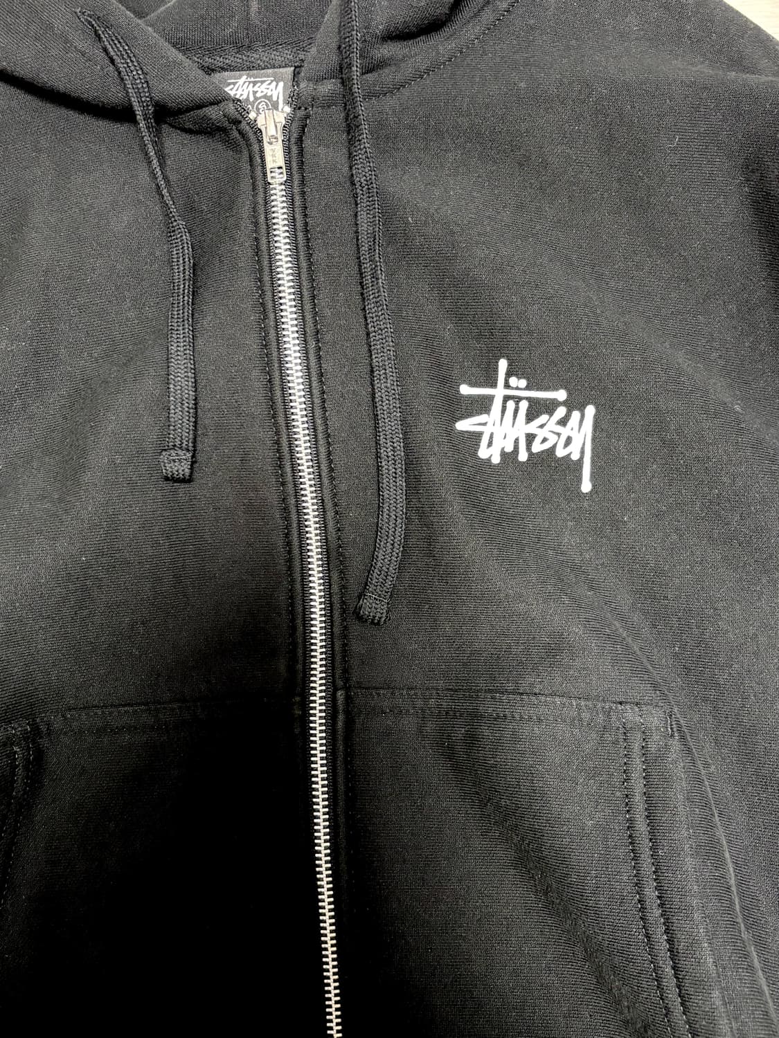 스투시 베이직 후드집업 블랙 s 상품이미지2