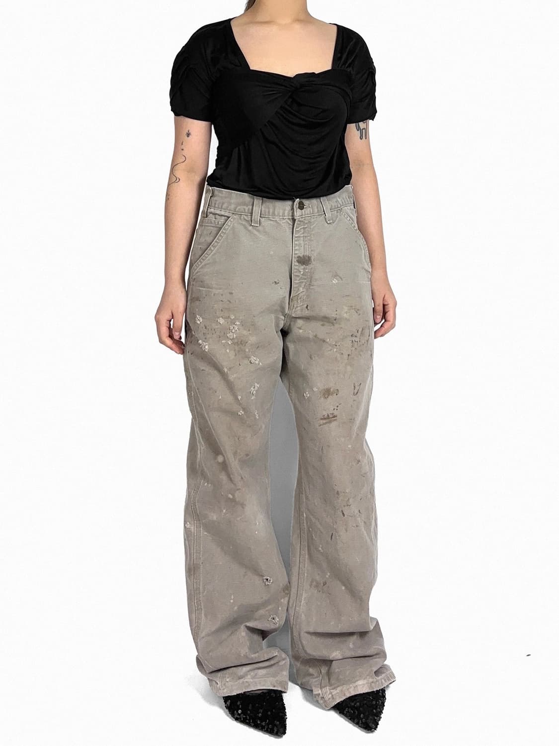 Carhartt distressed work carpenter pants 상품이미지2