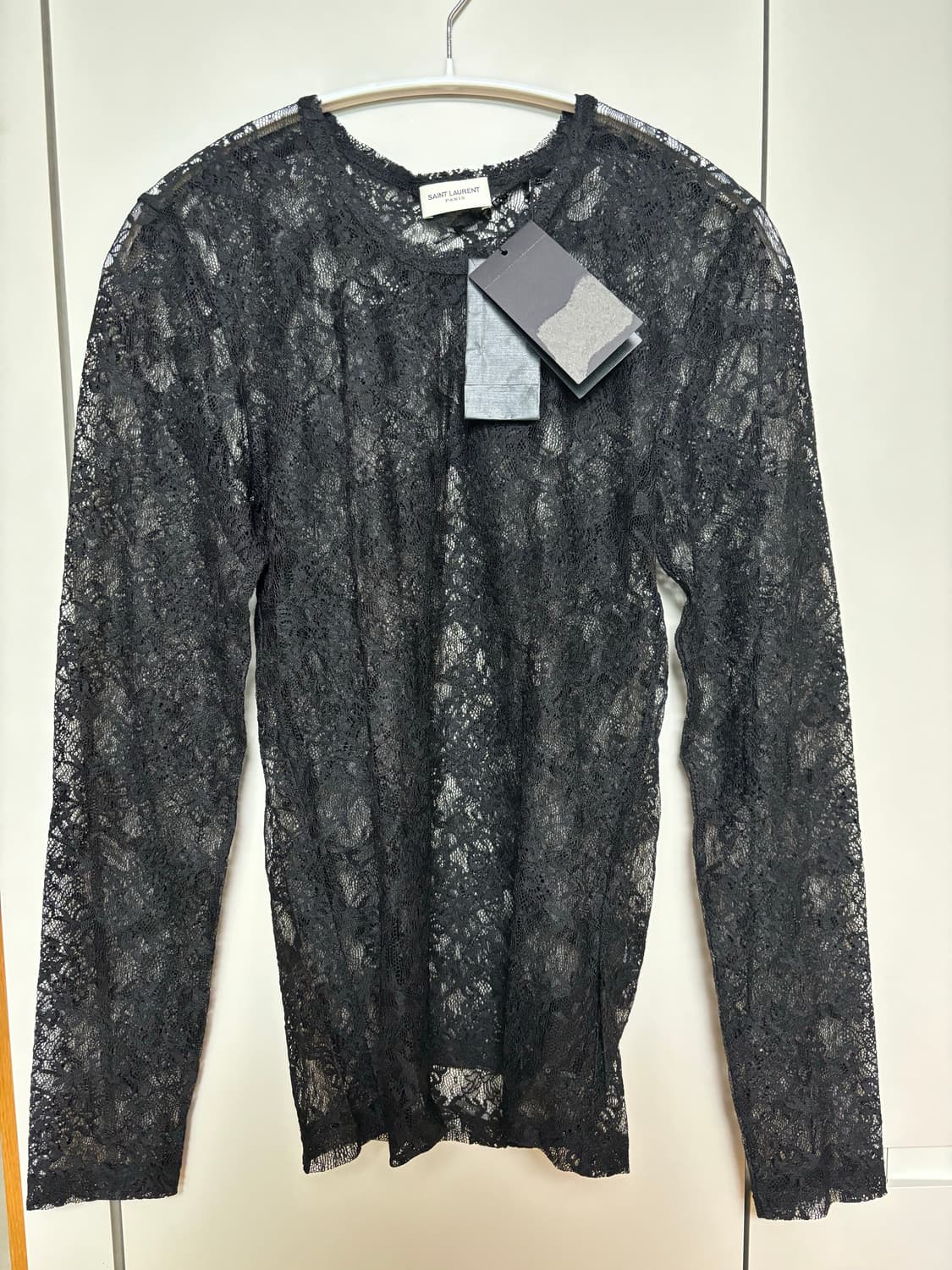 생로랑 레이스 시스루 상의 상품이미지1