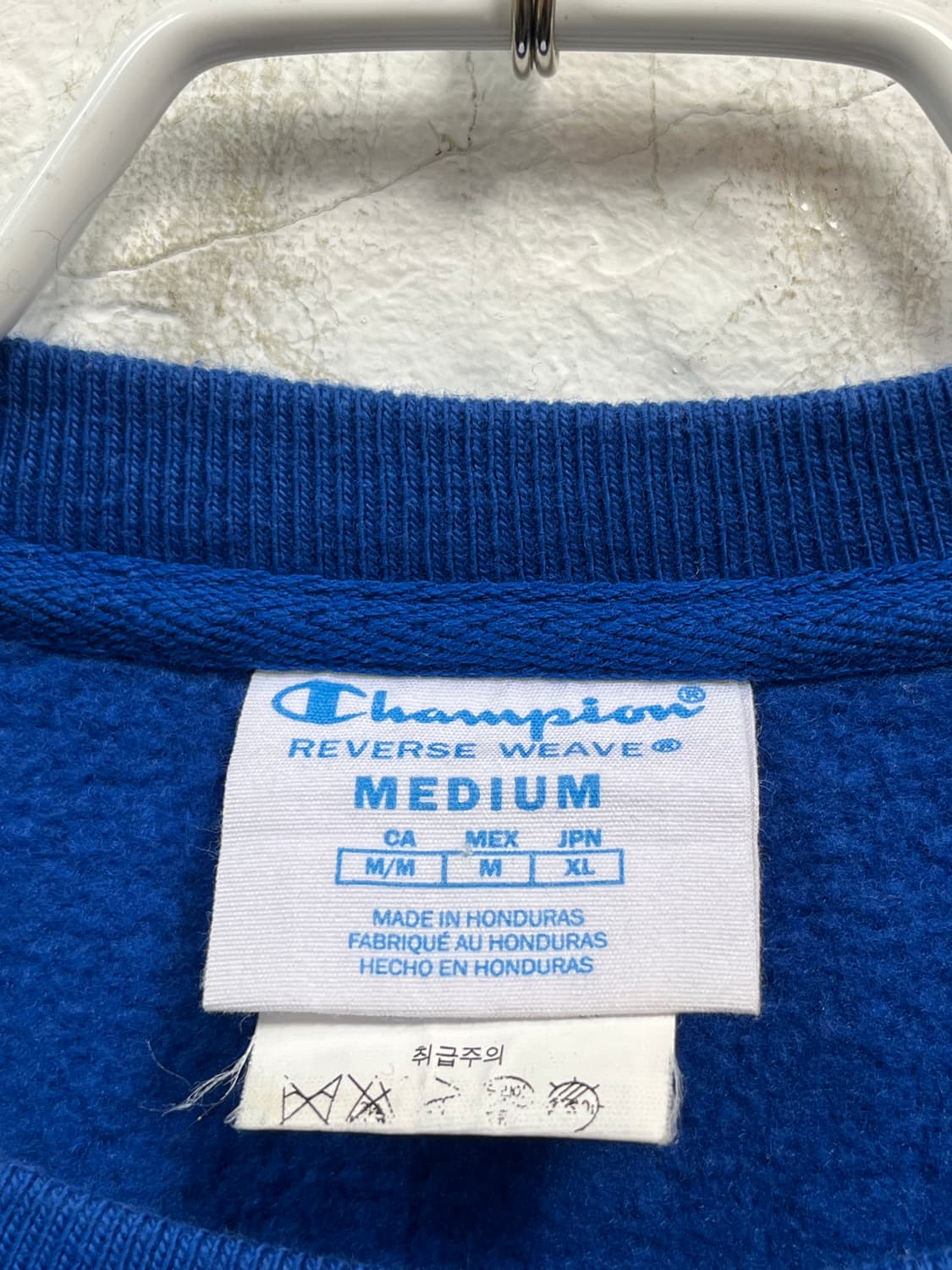 Champion 리버스위브 블루 스웨트 셔츠 M 상품이미지2