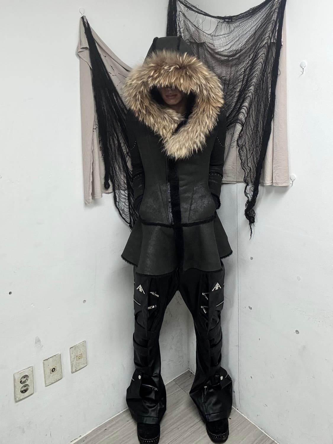 [2000s Rare Egoist] Raccoon Fur Over-Hoo 상품이미지6