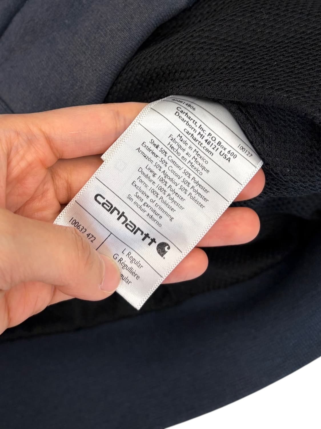 칼하트 써멀 후드집업 딥네이비 (L)  상품이미지10