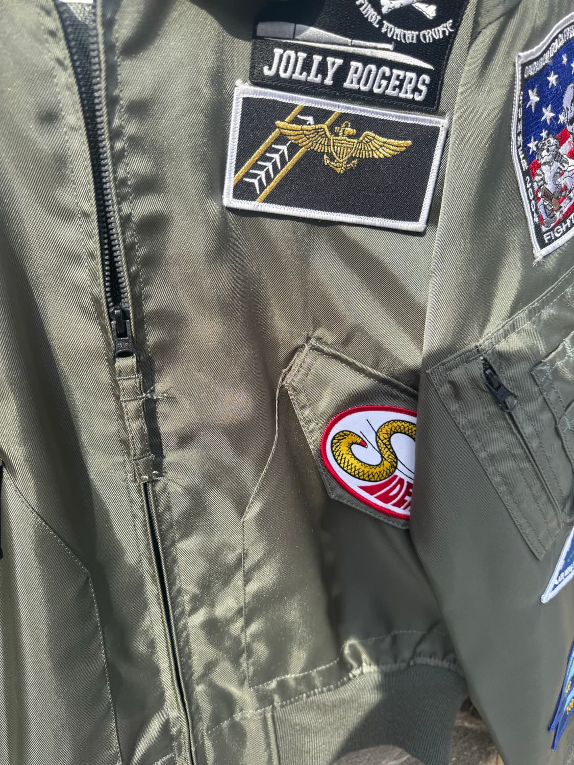 휴스턴 제팬 미군 미공군 복각 cwu-36p 항공 점퍼 자켓 풀패치 상품이미지6