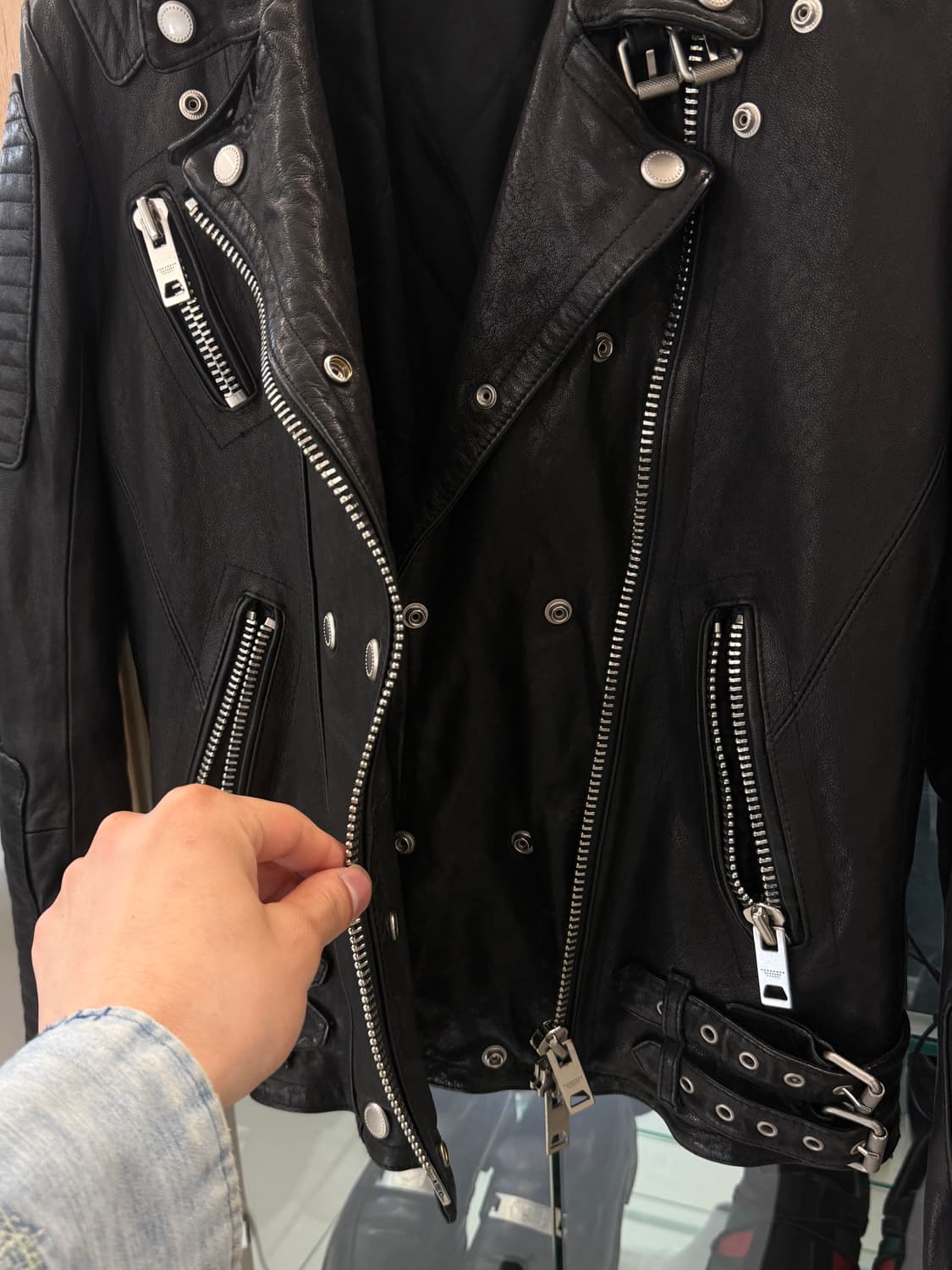 double biker jacket  상품이미지5