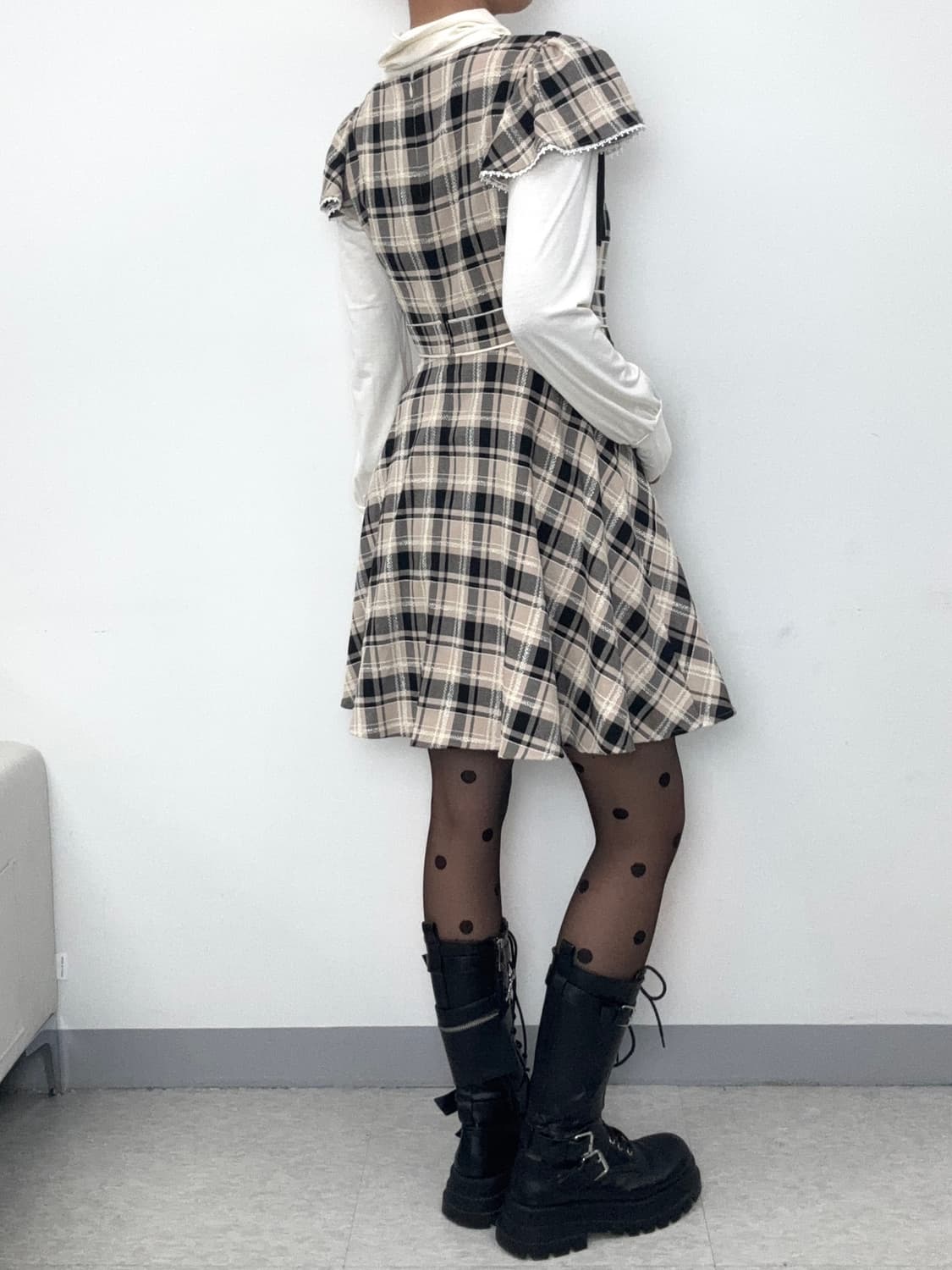 빈티지 연핑크 반팔 원피스 상품이미지7