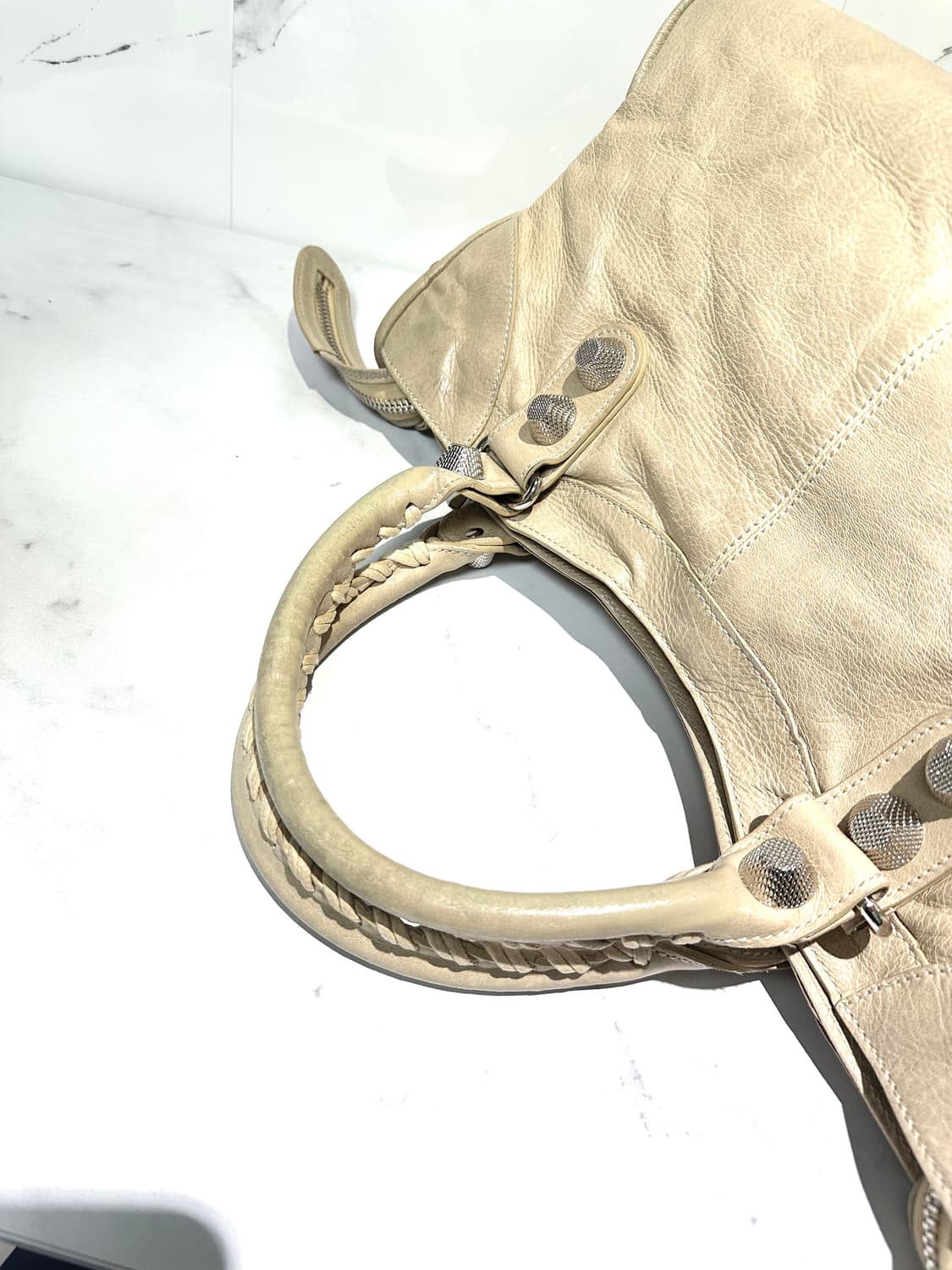 [A 정품] 발렌시아가 시티 모터백 파트타임 아이보리 상품이미지4