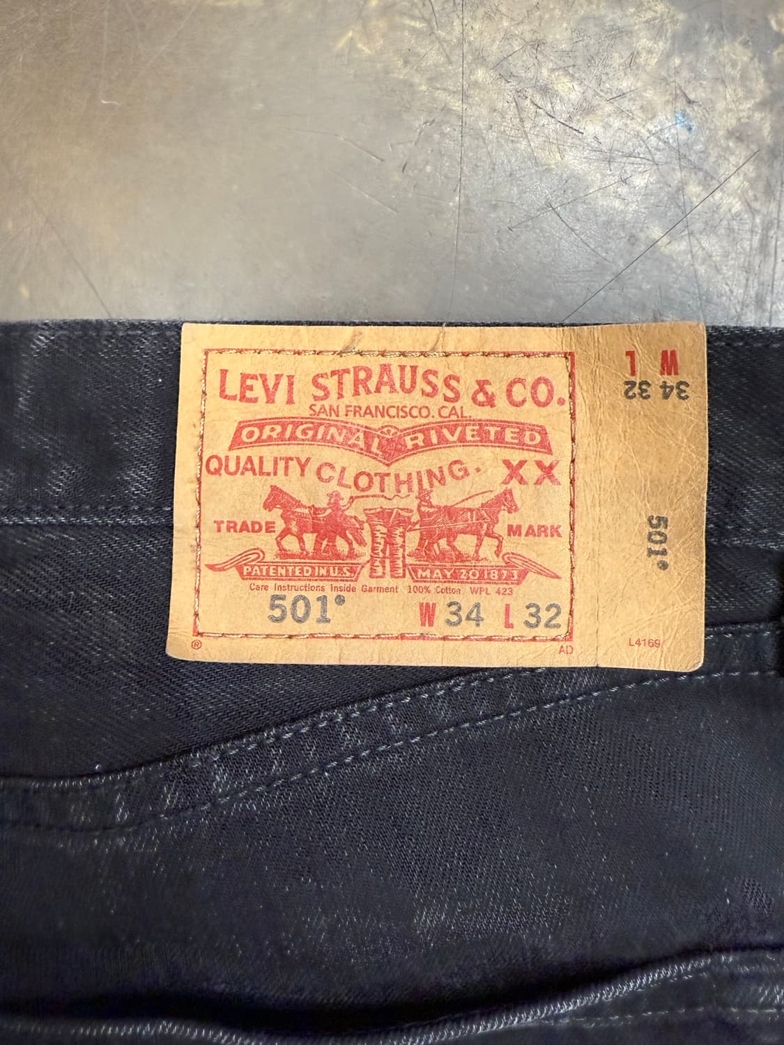 리바이스 흑청 501(34) 상품이미지6