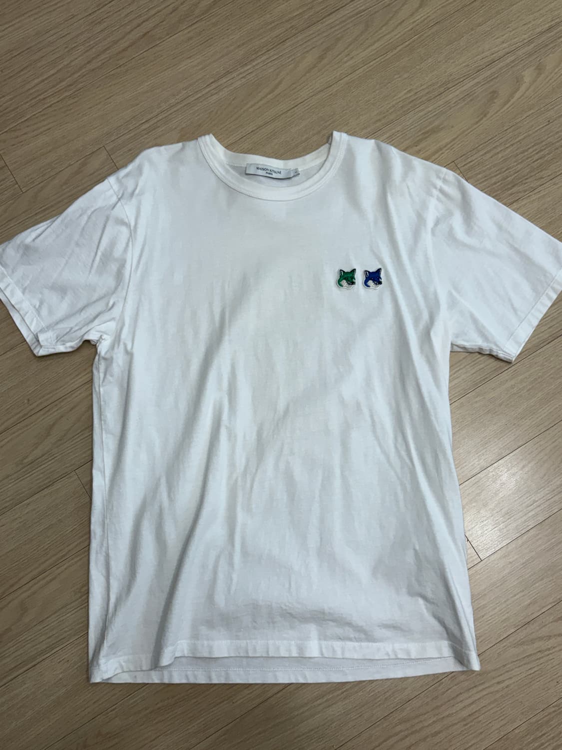 메종키츠네 더블폭스헤드 티셔츠 화이트 상품이미지1