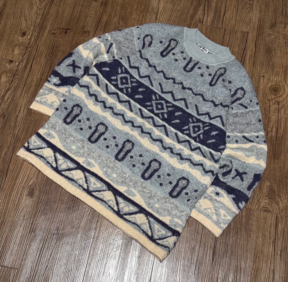  his miss 패턴 니트 스웨터 상품이미지1