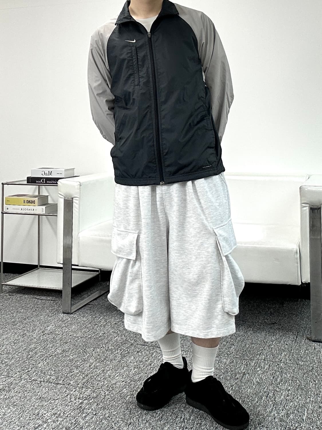 나이키 올드스쿨 배색 바람막이 자켓 L 상품이미지4