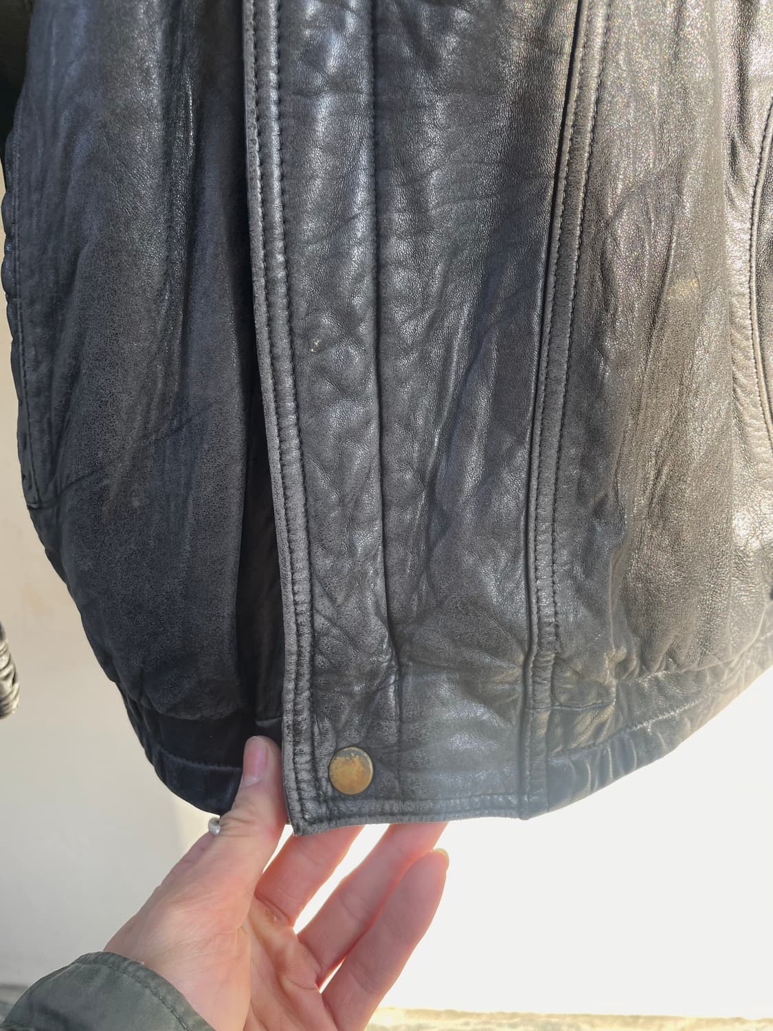 Vintage Leather Racer Jacket 상품이미지5