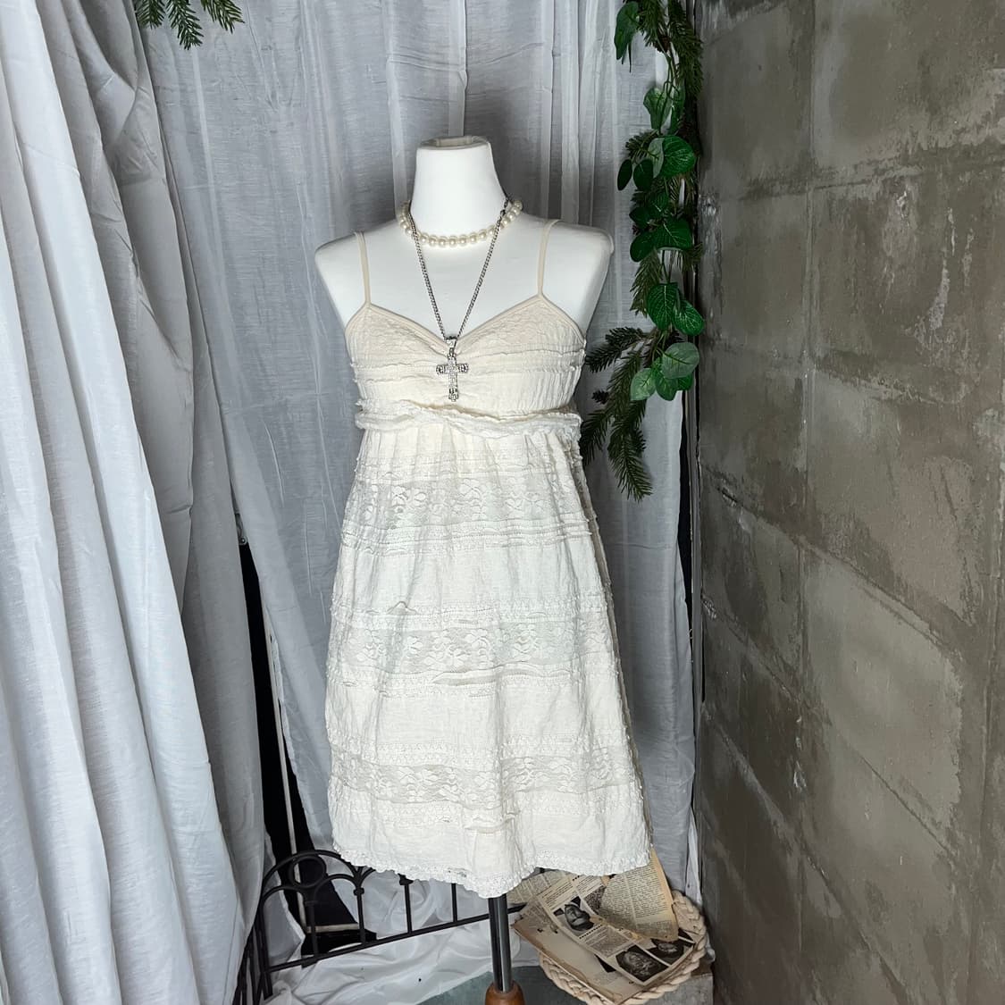 갸루 슬리브 나시원피스 상품이미지3