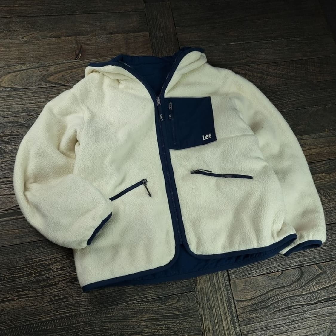 [리] 리버시블 양면 플리스 후리스 후드 자켓 M18811 상품이미지1