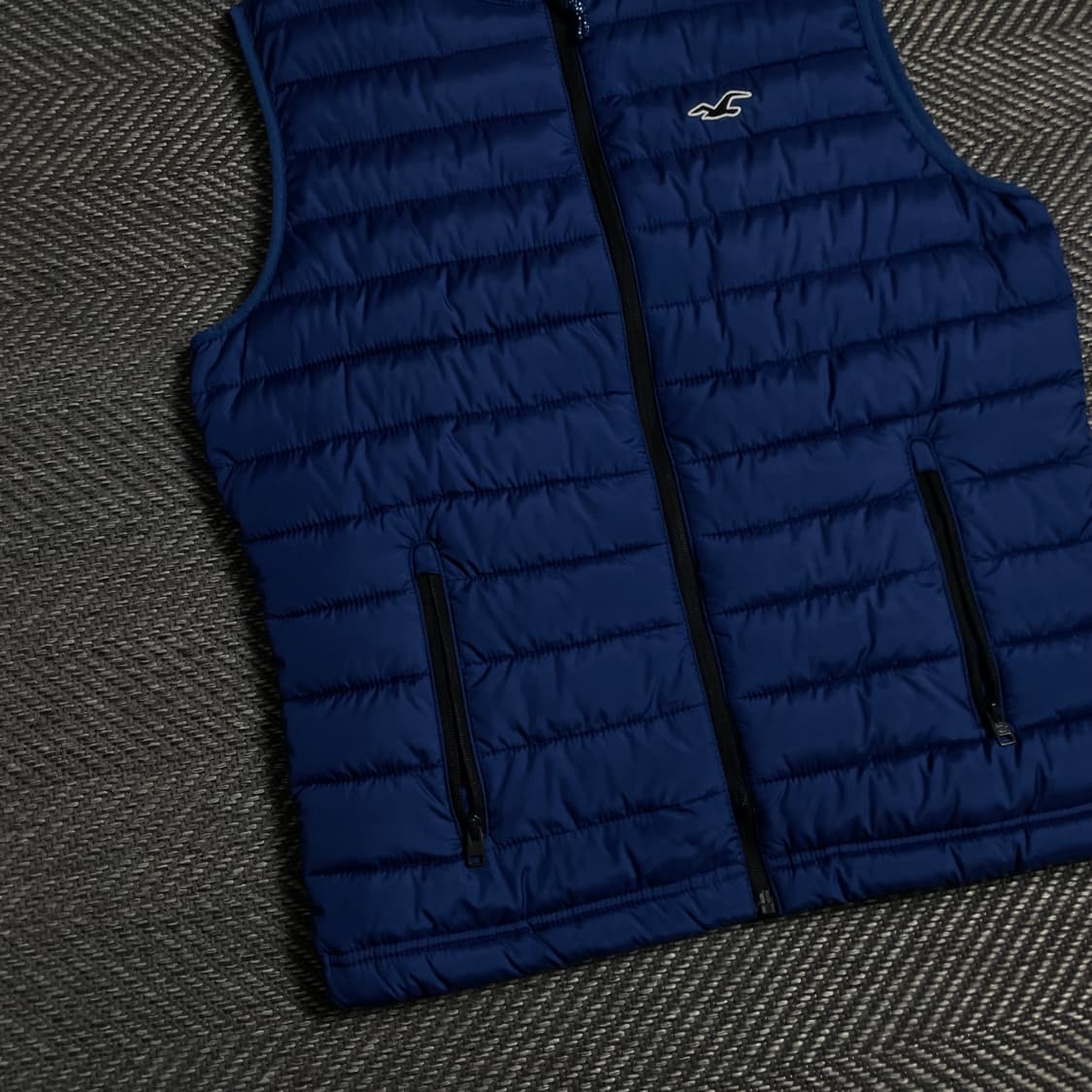 홀리스터 자수로고 경량 퀼팅 베스트 네이비y 4876 상품이미지3