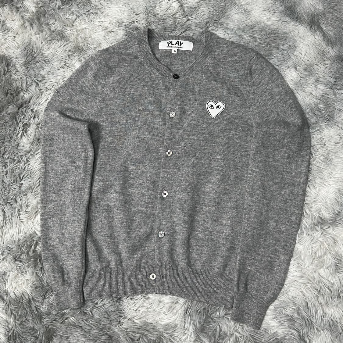 꼼데가르송 그레이 울 가디건 s 상품이미지1