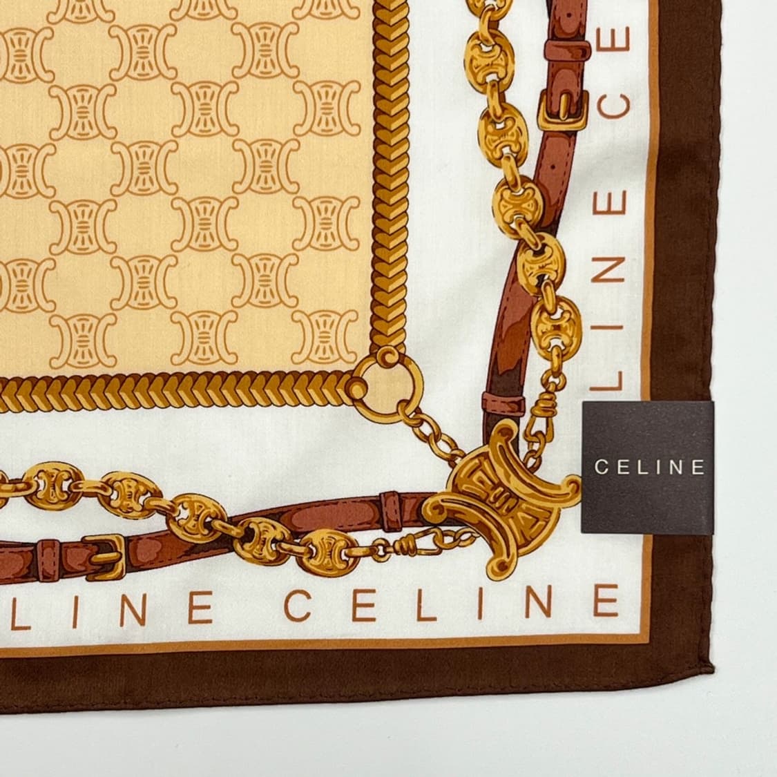 (새상품)celine / 셀린느 코튼 쁘띠스카프 손수건 상품이미지4