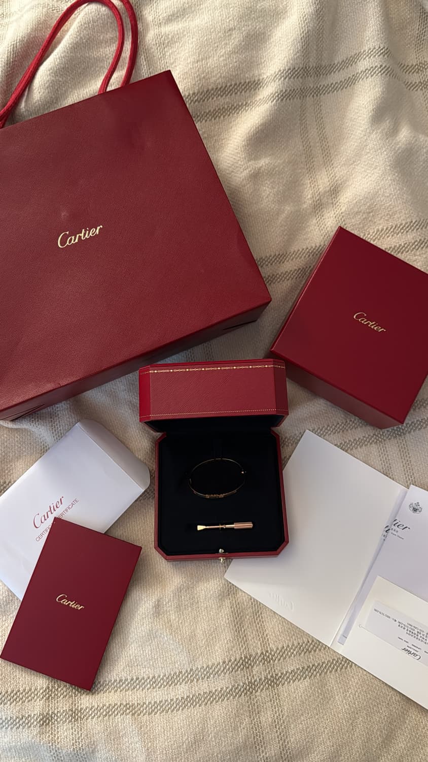 까르띠에 러브 팔찌 SM 로즈골드 풀구성  상품이미지2