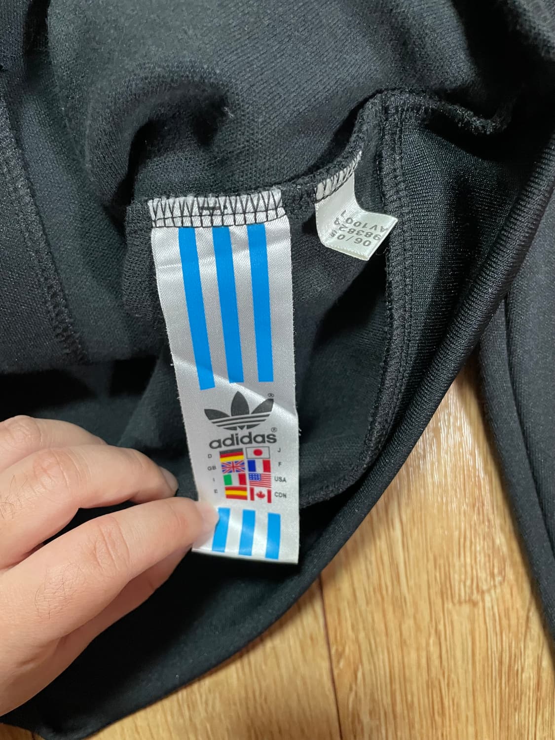 아디다스 팀 트레포일 트랙탑 블랙 레드 검빨 져지 집업 자켓 95 상품이미지4