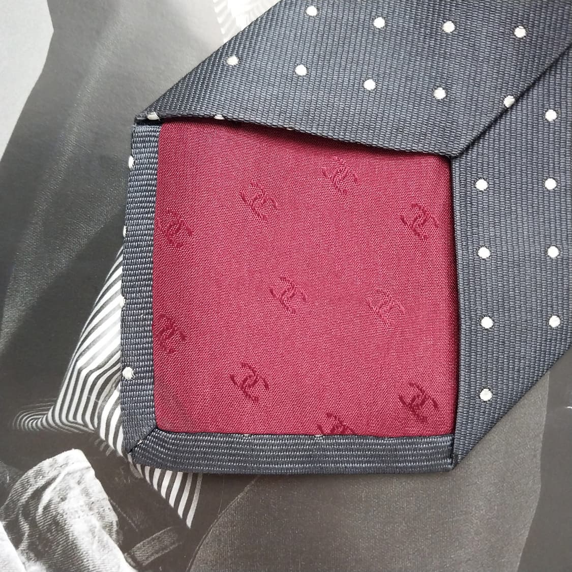 샤넬 실크 도트 넥타이 8cm B등급 K656
 상품이미지9