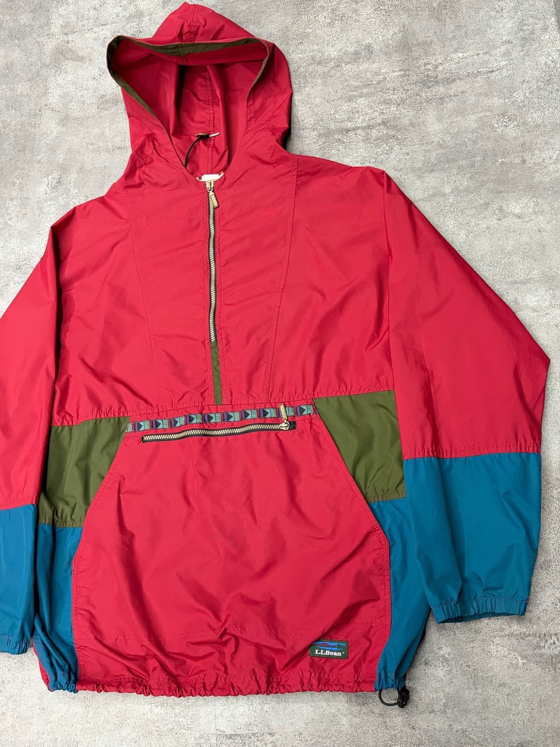 90-00s LLbean 엘엘빈 아노락 바람막이 자켓 레드/블루 상품이미지3