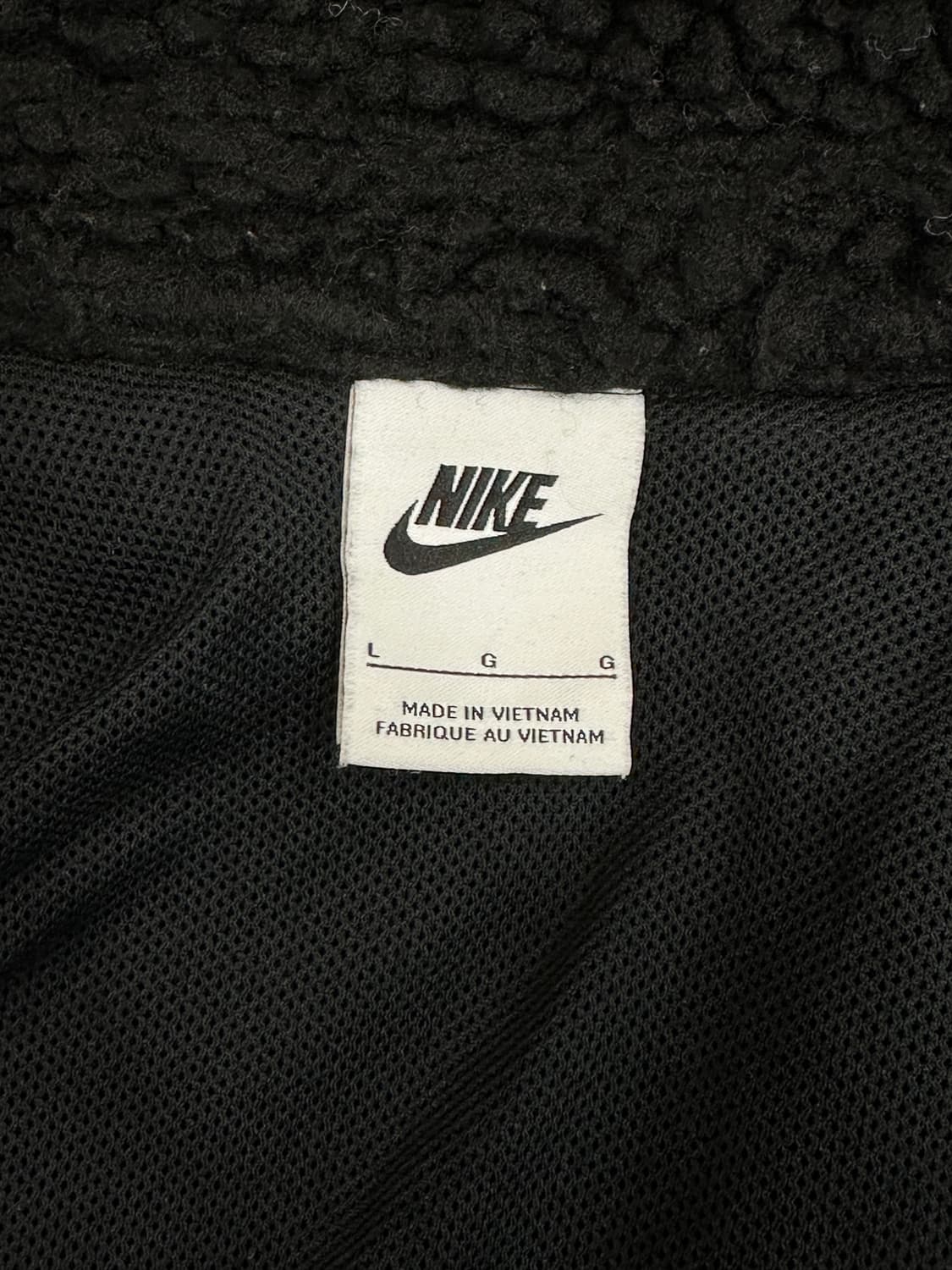 나이키 스우시 뽀글이 집업 블랙 상품이미지3