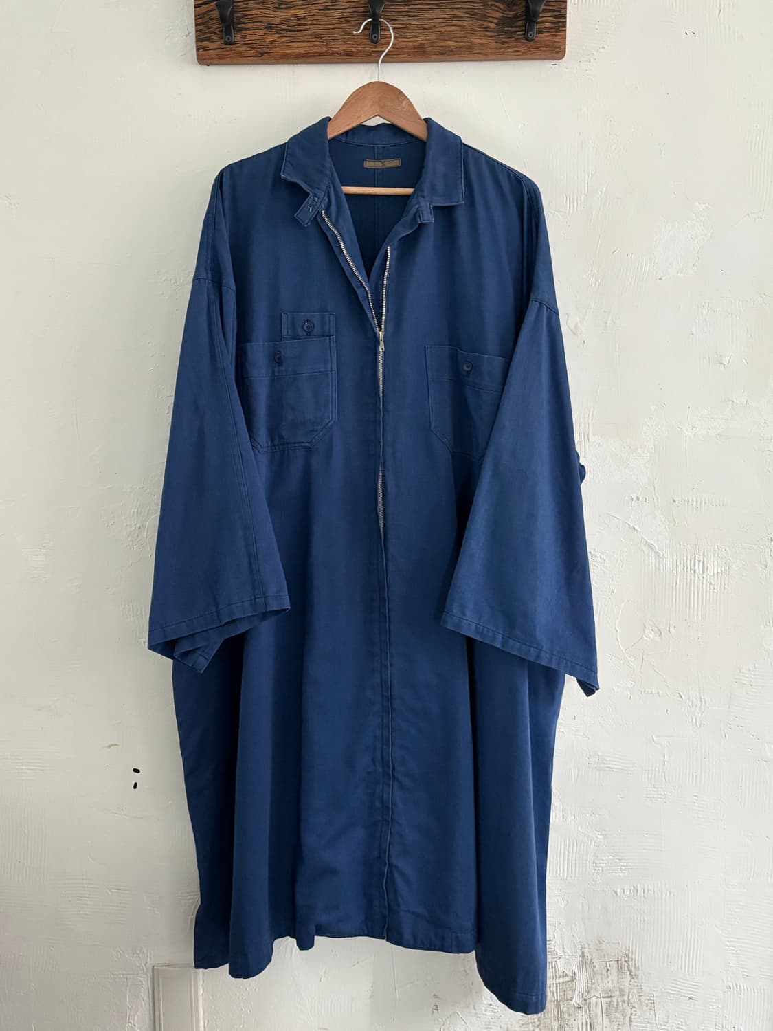 Y’s 요지야마모토 90’s 블루 롱 코튼 자켓 상품이미지1