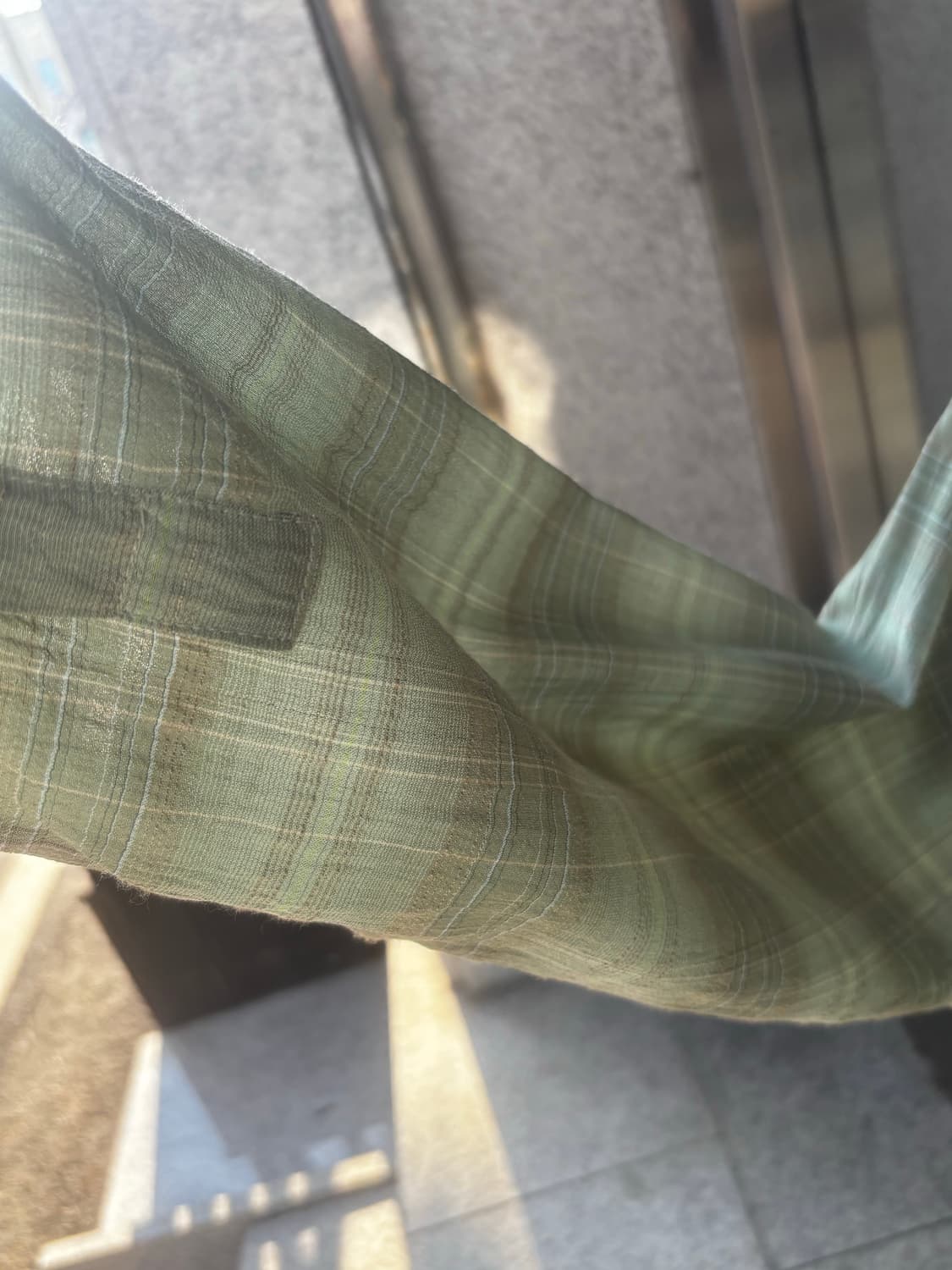 타임 옴므 크링클 체크 셔츠 상품이미지7