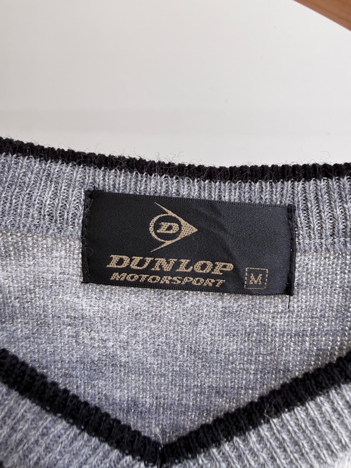 DUNLOP 브이넥 아가일 니트  상품이미지5