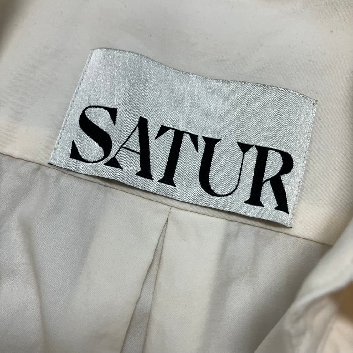 [Satur] 세터 코튼 셔츠 크림 L 상품이미지6