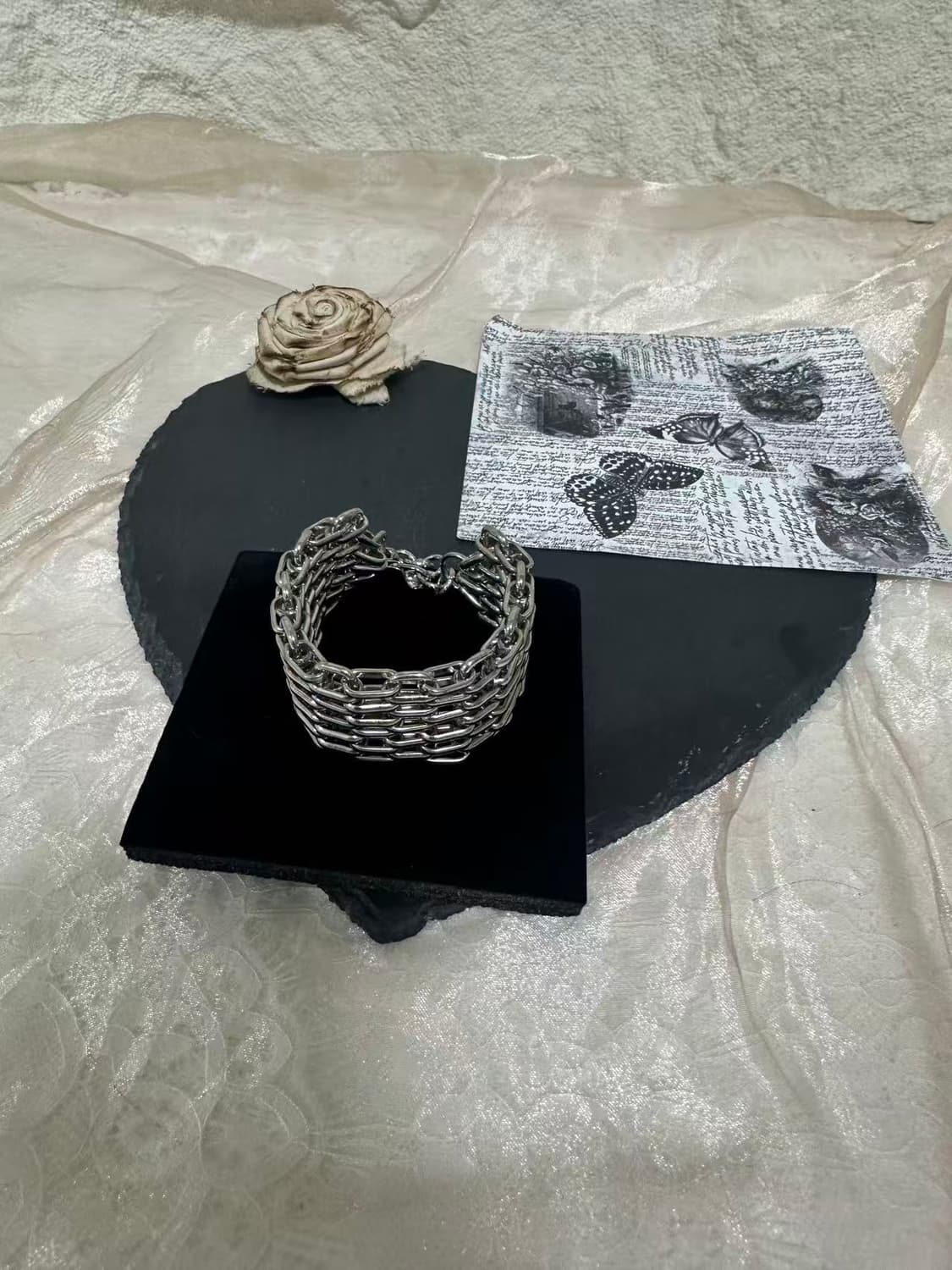 빈티지  고딕 멀티 링크 메탈 팔찌 상품이미지1