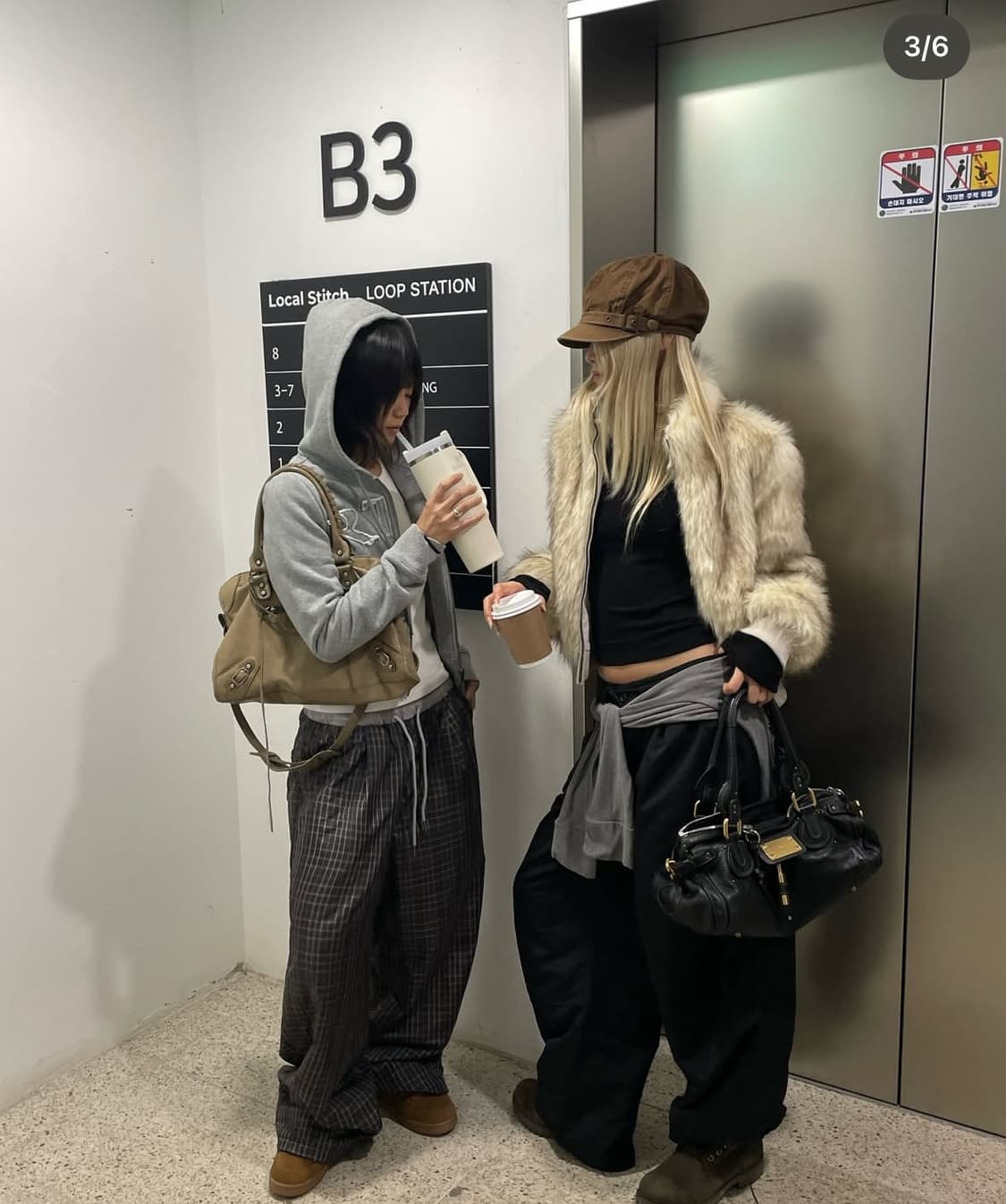 블랙업 라뷰 투톤퍼 하이넷 점퍼 퍼자켓 상품이미지5