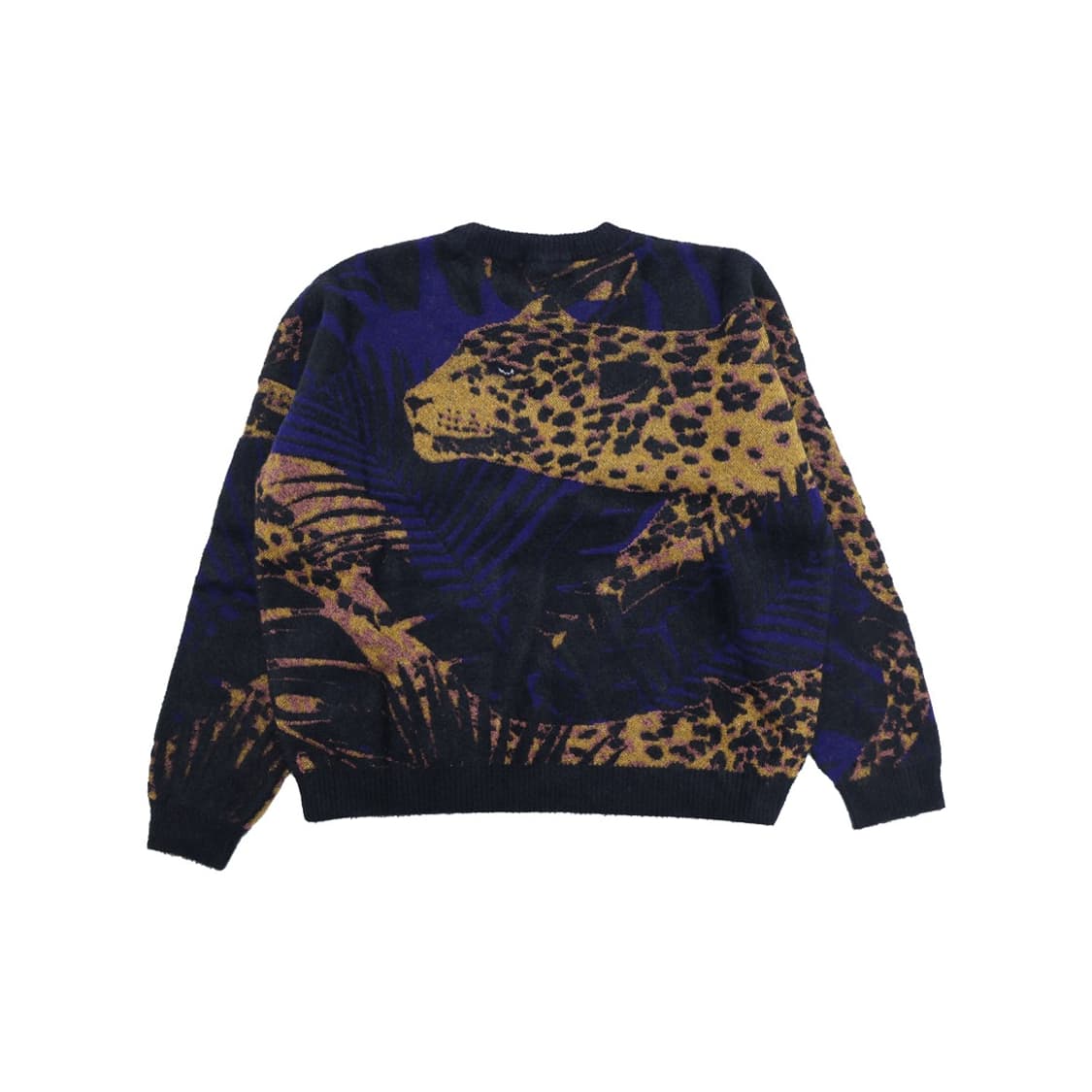 생로랑 646779 자카드 정글 레오파드 라메 니트 블랙 멀티컬러 상품이미지5