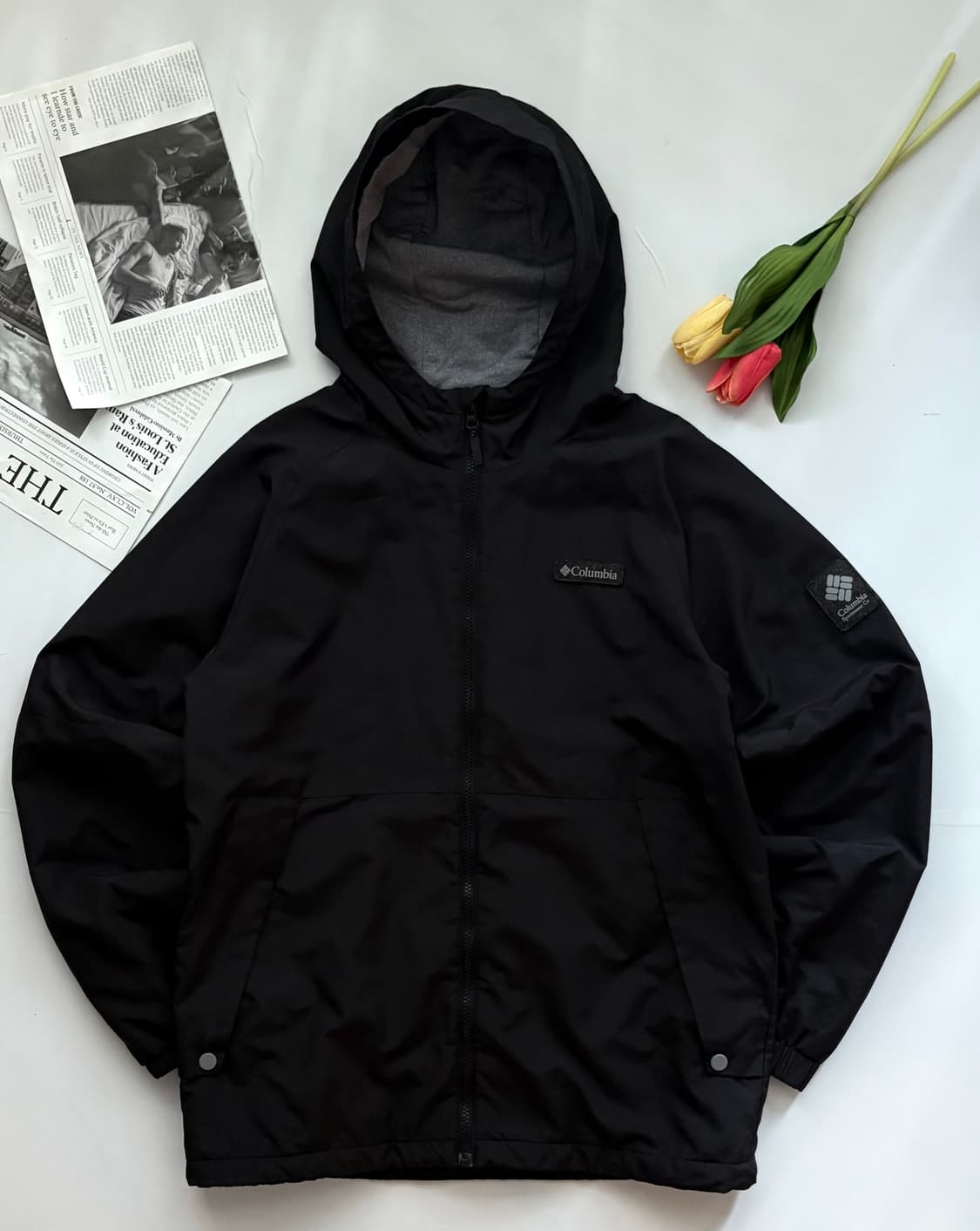 컬럼비아 블랙 후드 바람막이 상품이미지2