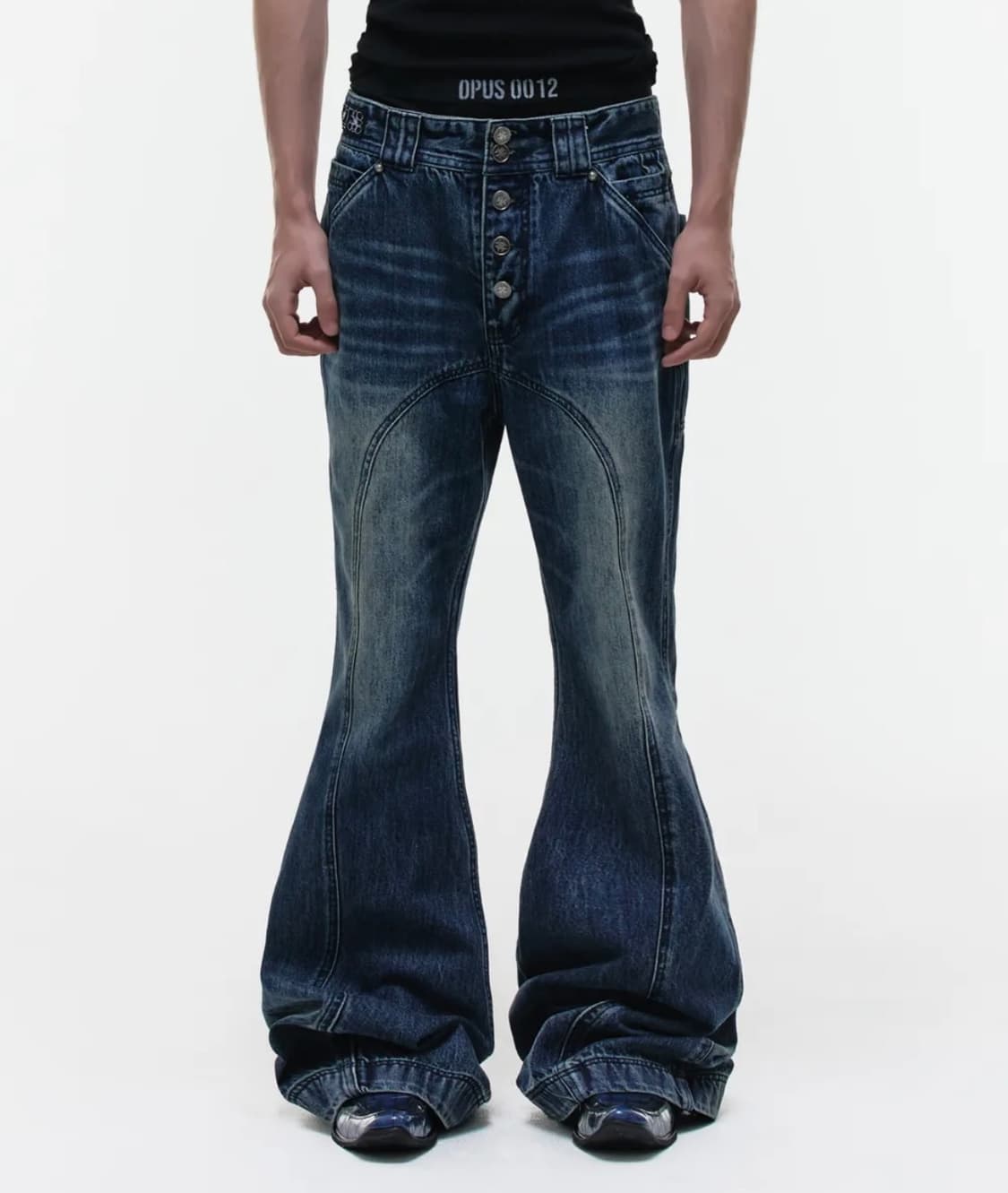 [L] 오퍼스0012 HAZE FLARE DENIM PANTS INDIG 상품이미지2