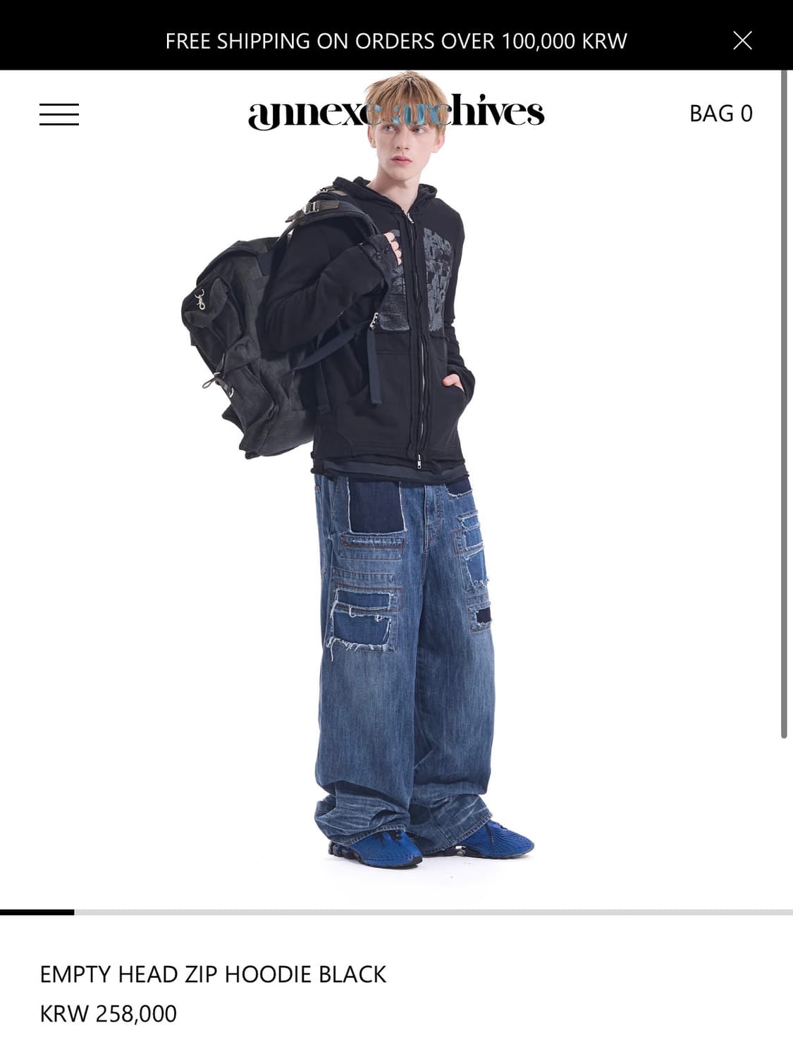 아넥스 아카이브 후드 집업 2사이즈 상품이미지1