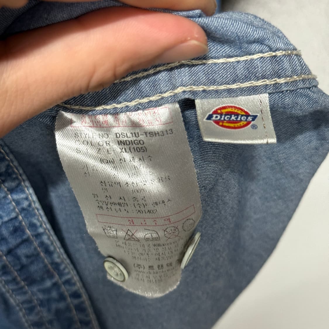 디키즈 중청 더블 포켓 데님 긴팔 셔츠 상품이미지4