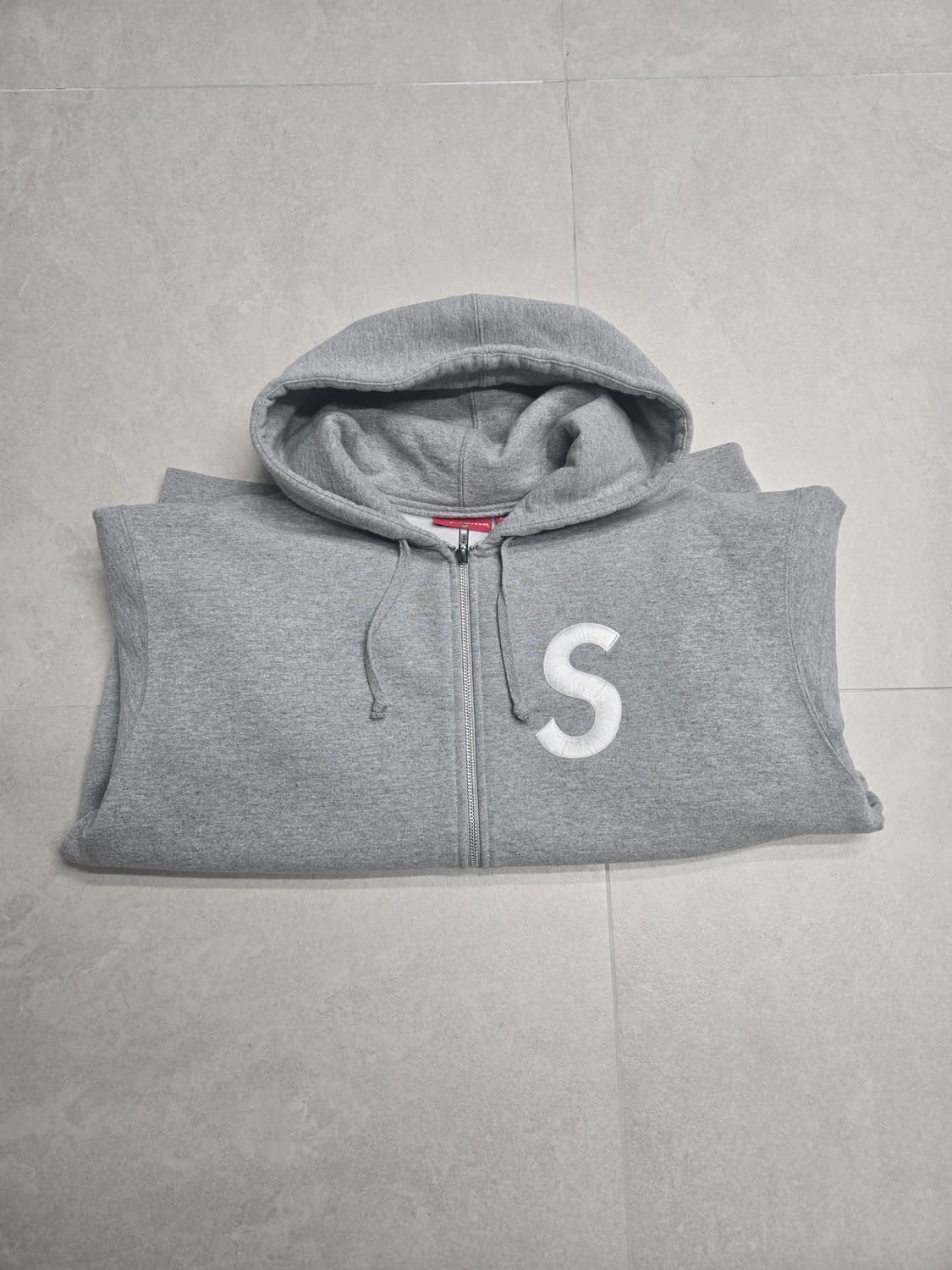 23FW 슈프림 S로고 집업 후드 그레이 상품이미지1