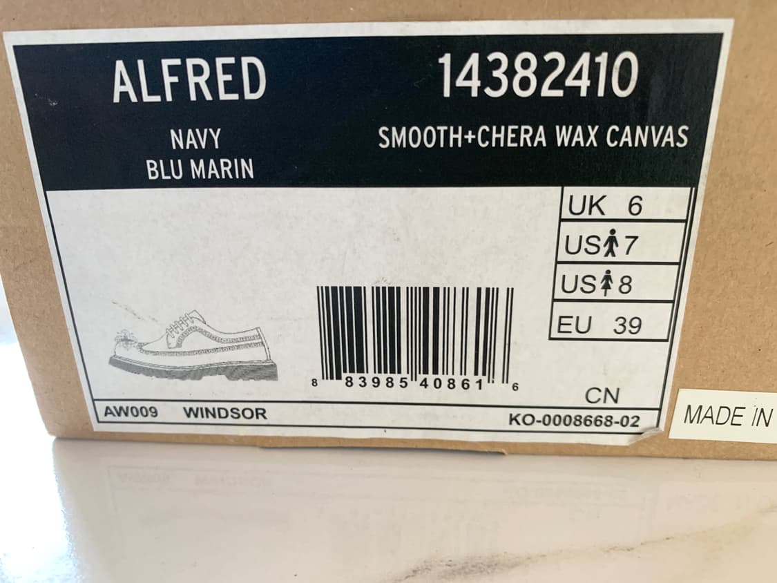 uk6 닥터마틴 알프레드 네이비 윙팁 더비슈즈 상품이미지2