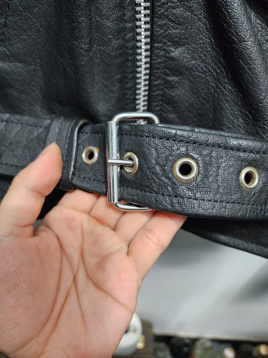 윌슨레더 헤비웨이트 소가죽 라이더자켓  상품이미지8