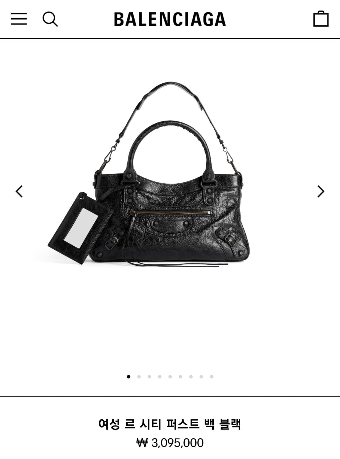 [A+ 정품] 발렌시아가 시티 모터백 퍼스트 블랙 상품이미지7