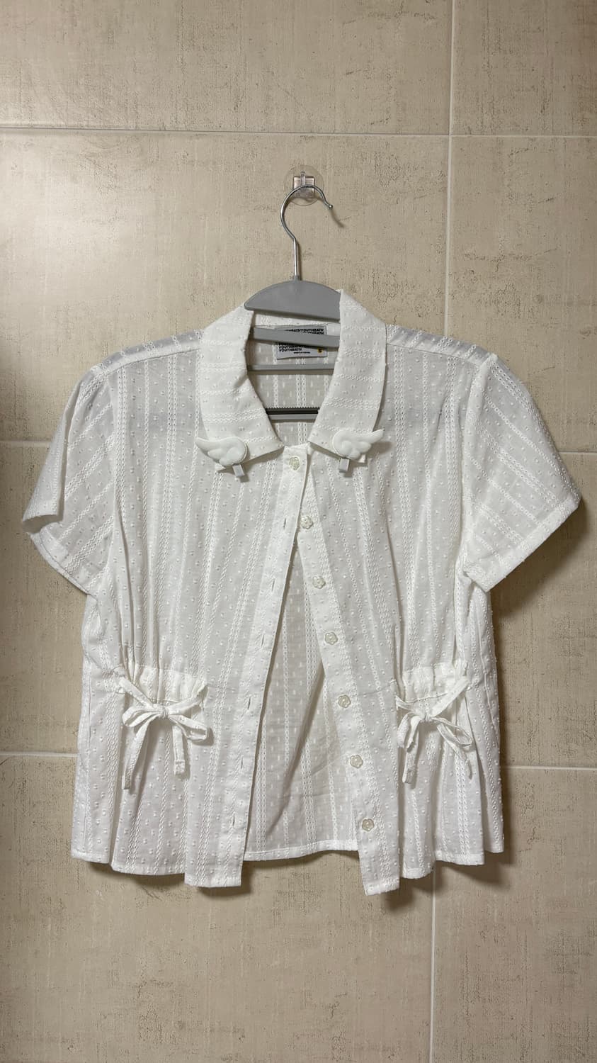 유쓰배쓰x올리와 윙 핀 타이 웨이스트 셔츠 상품이미지3