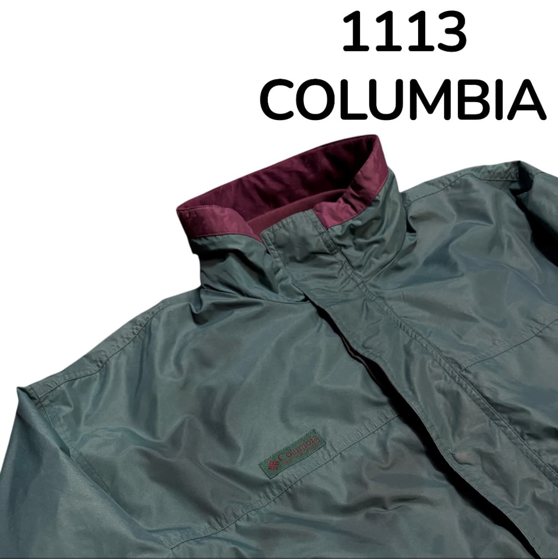 90s 콜롬비아 재팬 그린 나일론 자켓 등산 바람막이 점퍼 XL 상품이미지4