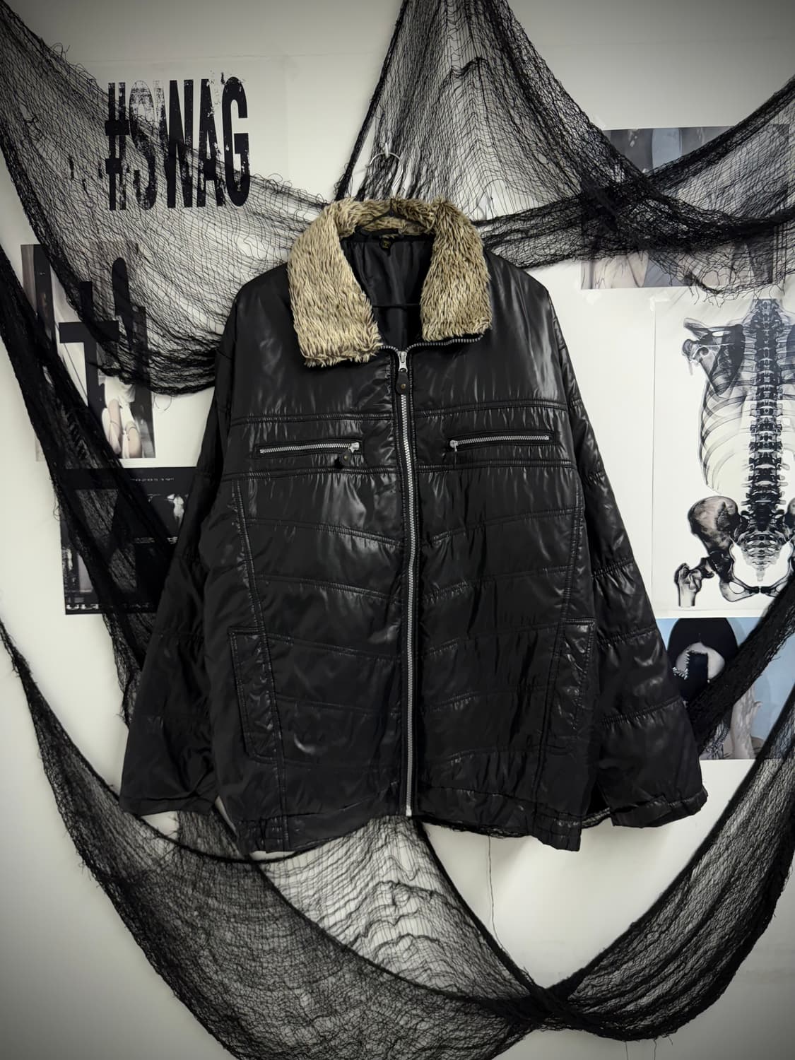 00s fur zipper detailed jumper 상품이미지1