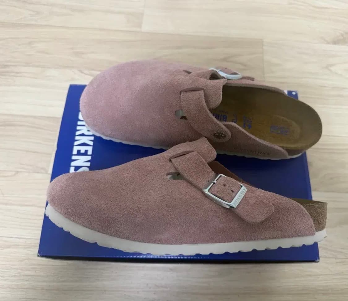 버켄스탁 보스턴 소프트풋베드 스웨이드레더 핑크/41 상품이미지1