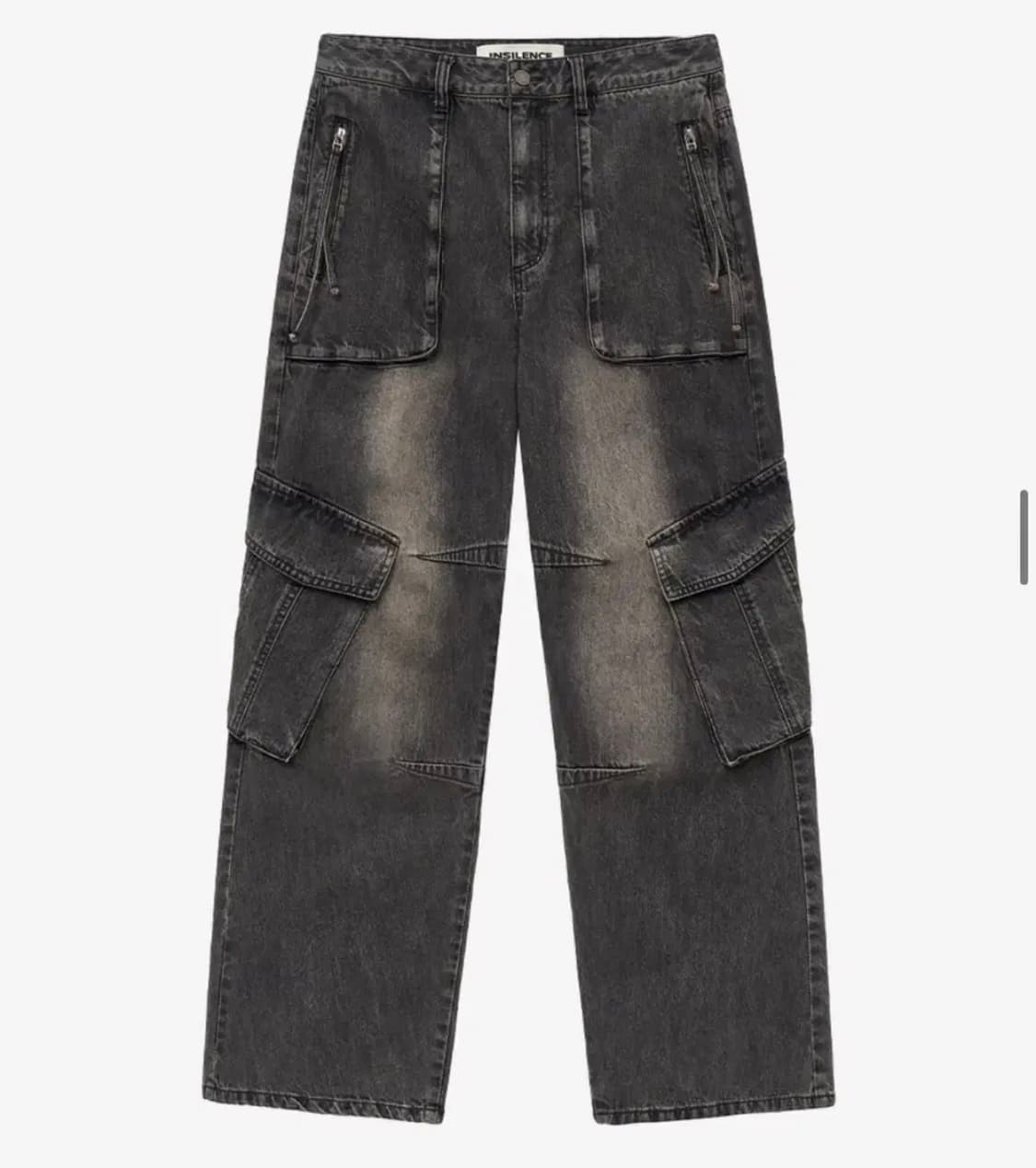 인사일런스 오브젝트 카고 데님 팬츠 BLACK M사이즈 상품이미지3