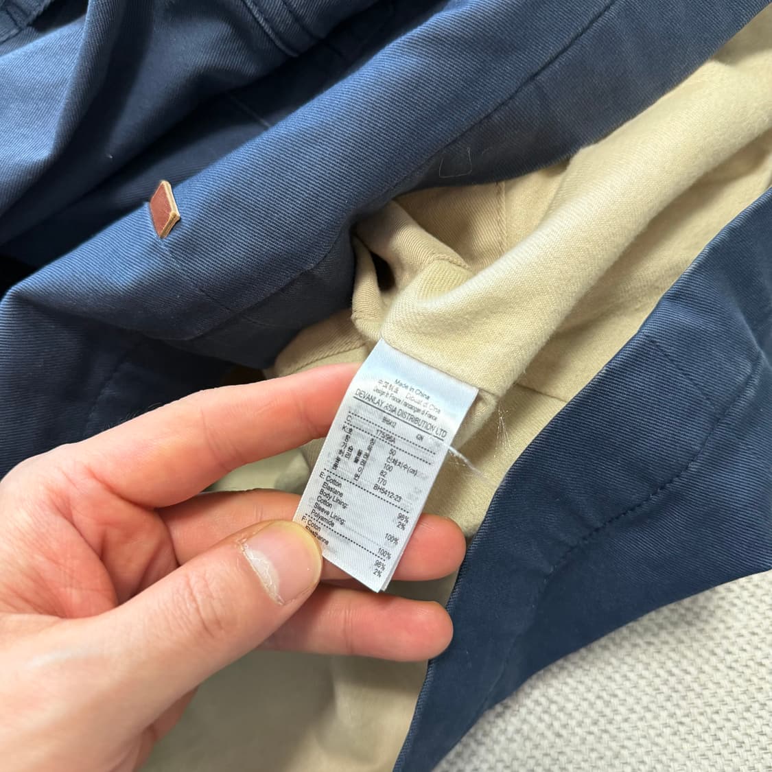 라코스테 네이비 코튼 자켓 상품이미지3