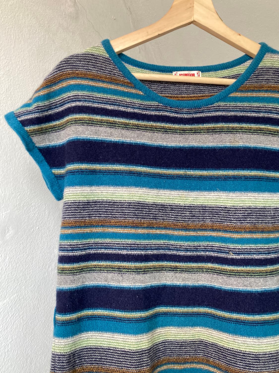 맥그리거 울 100 패턴 캡소매 니트 상품이미지2