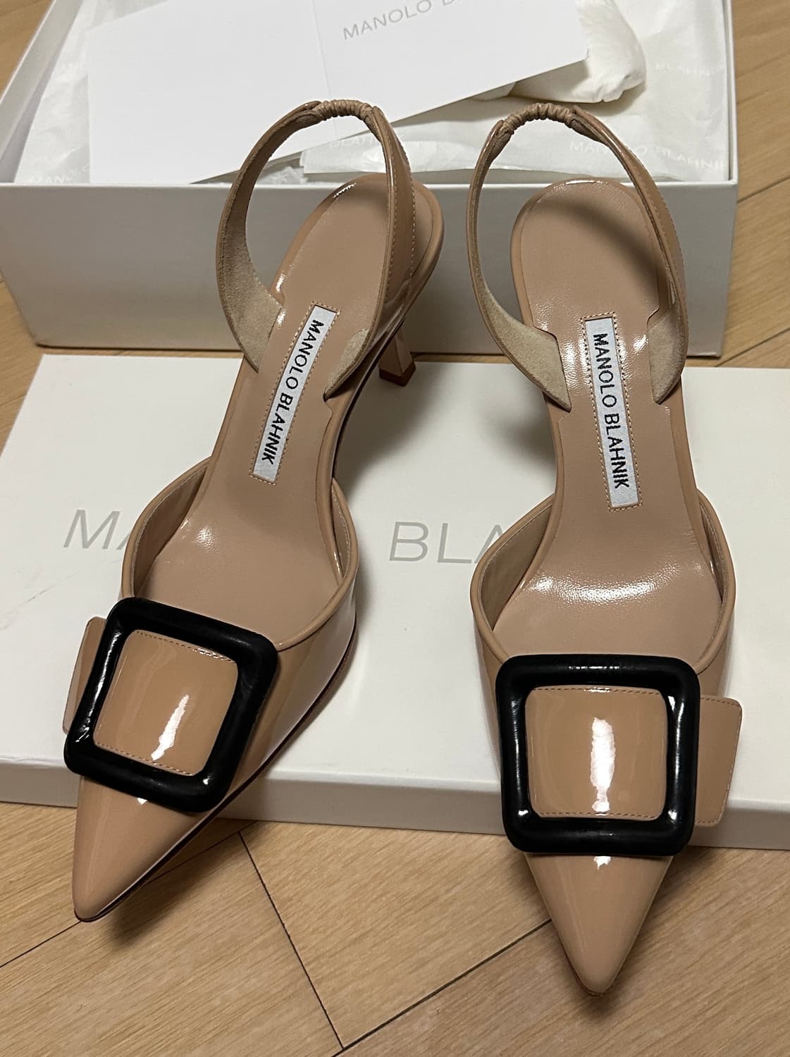 마놀로 블라닉 메이 슬링백 페이던트 미들힐 36eu 상품이미지2