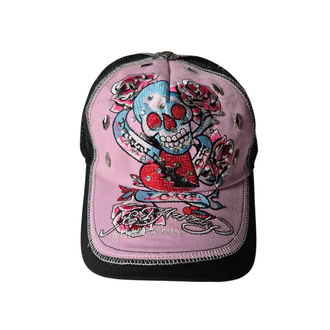EDHARDY) 에드하디 올드스쿨 큐빅 해골 매쉬캡 상품이미지1