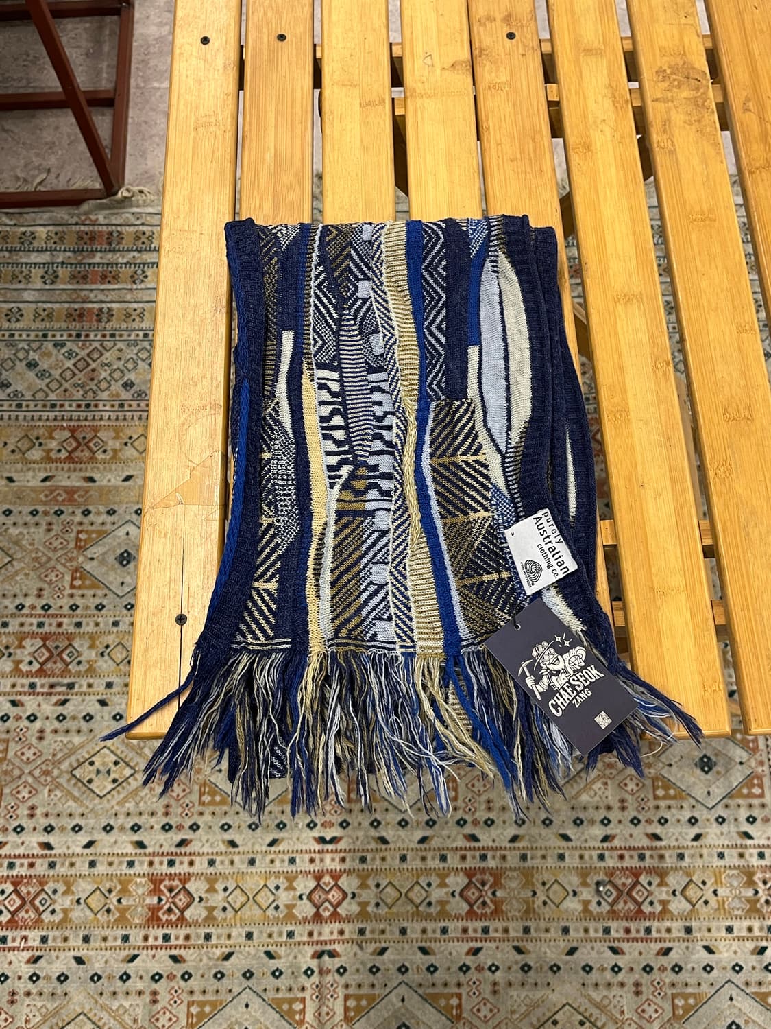 오스트레일리아 케이블 머플러 블루  #csz2217 상품이미지1